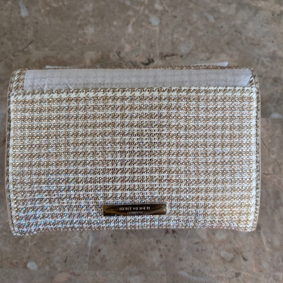 Kurt Geiger London Shoredicht Bow Wallet Beige Comb Shoulder Rightstone Bag New - Picture 4 of 15